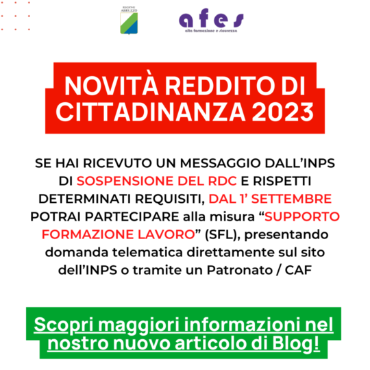 Novità Reddito di Cittadinanza 2023 Supporto Formazione e Lavoro